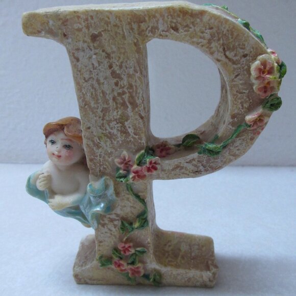 CLASSIC TREASURES PEACE 4” LETTERS with ANGELS FIGURINES DECOR - Picture 3 of 10